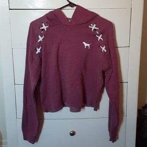 Pink crop top sweater